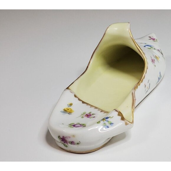 Richard Klemm Rk Dresden Porcelain Shoe Circa 1880 Approximately 6 1/2" Length - Picture 5 of 12